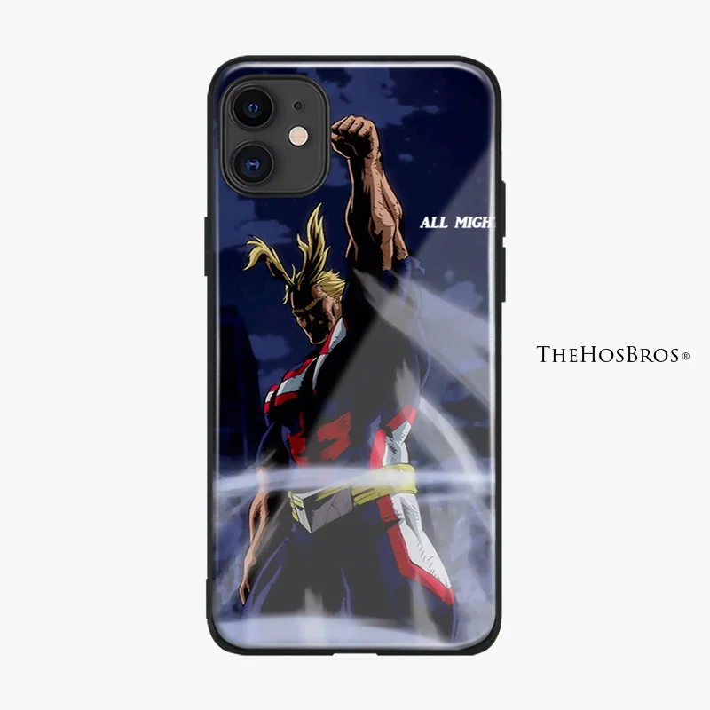 Мягкий силиконовый стеклянный чехол для телефона All Might My Hero моя геройская