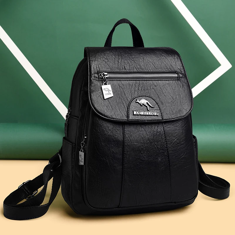 Новинка 2020 женский рюкзак высококачественный кожаный модная школьная сумка