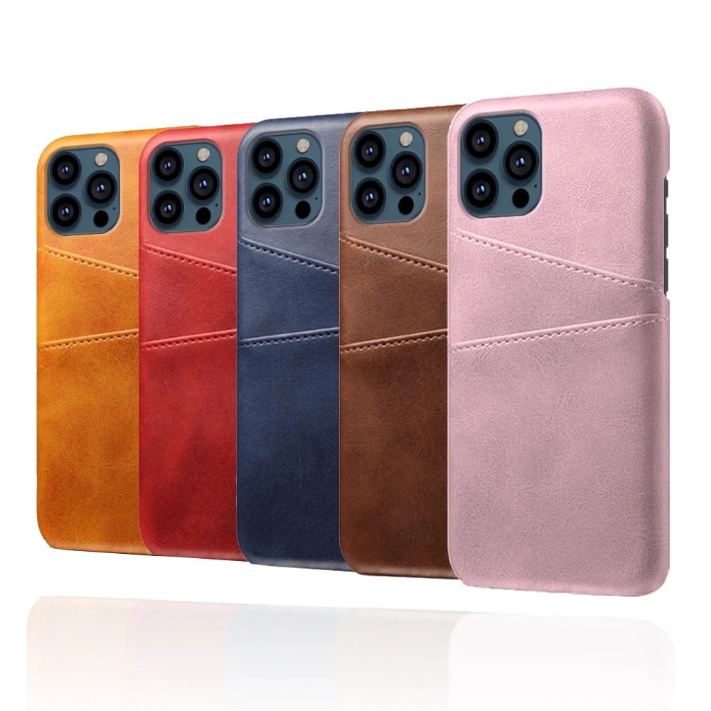 Роскошный чехол из искусственной кожи для iPhone 13 Pro 12 Mini 11Pro Max с отделениями карт