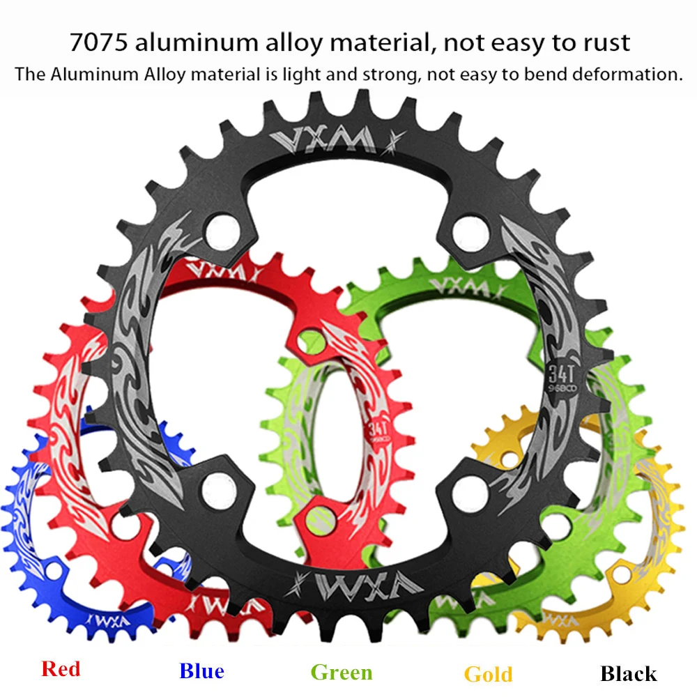 Велосипедная цепь VXM 96BCD MTB 32T 34T 36T 38T узкая широкая круглая m4000|chainwheel mtb|bicycle partscrankset