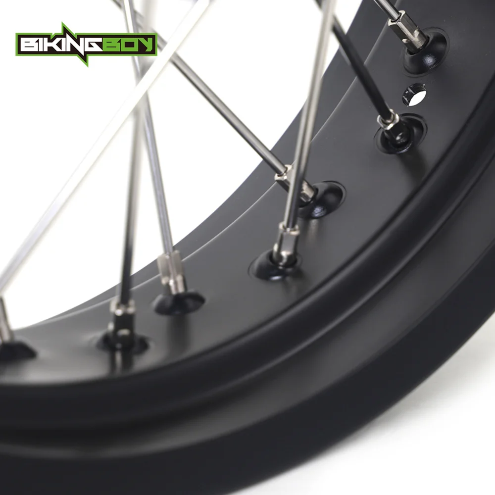 

BIKINGBOY 3.5/4.25 17" Supermoto Front Rear Wheels Rims Hubs Sets For Yamaha WR 250 F 2001-2019 WR 450 F 2003-2018