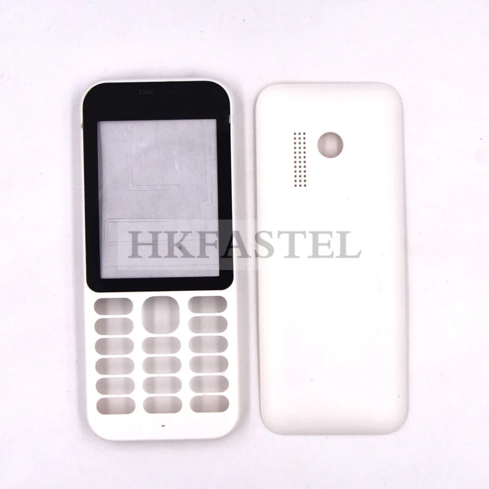 White No keypad HKFASTEL высококачественный корпус клавиатуры для Nokia 215 Dual SIM Полный Мобильный телефон чехол с клавиатурой - Цвет: White No keypad