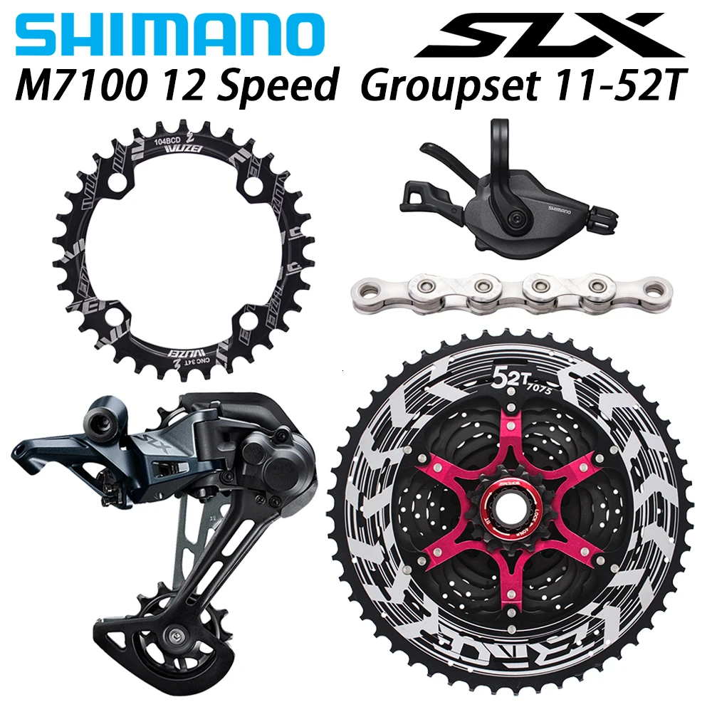 SHIMANO DEORE SLX M7100 12 Скорость велосипед указано 11-50/52T ZRACE альфа-кассета+ передняя Звездочка+ KMC X12 цепь+ M7100 переключения передач