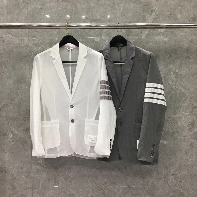 

THOM TB Jacket Fashion Custom Wholesale Clothing Engineered 4-bar Stripe Thin Sportswear Casual Suit UV Protection Coats