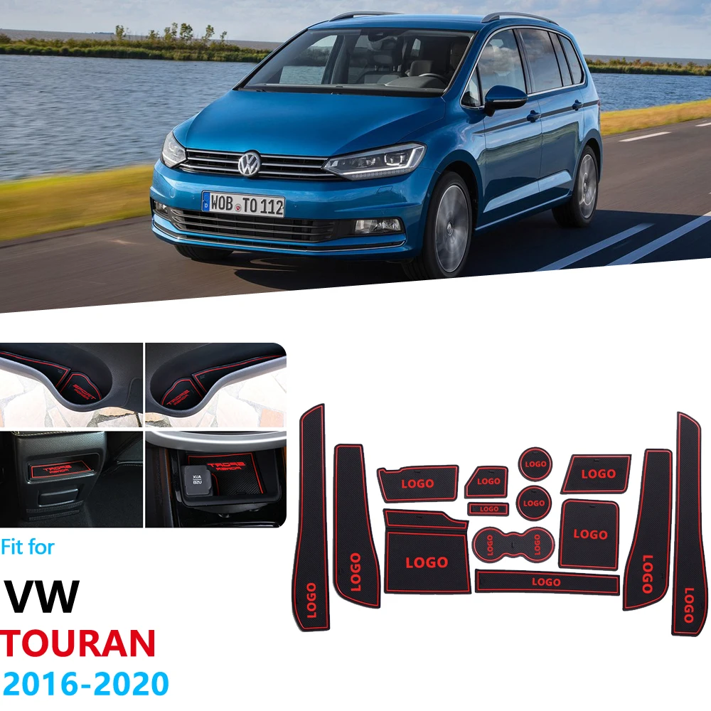 Противоскользящий коврик для Volkswagen VW Touran 2016 2017 2018 2019 MK2 резиновые коврики чашек