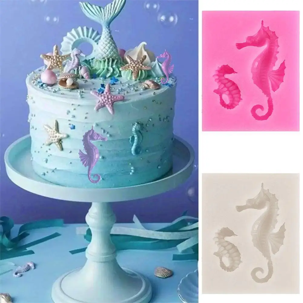 

Seahorse Ocean Silicone Mold Cake Tools DIY Fondant Kitchen Baking Bakeware Mould Chocolate Decorating Cupcake Candy Cake D T7I1