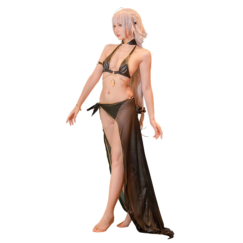 

Anime! Fate/Grand Order FGO Jeanne d'Arc Alter Sexy Swimsuit Uniform Cosplay Costume Halloween Women Swimwear NEW Free Shipping