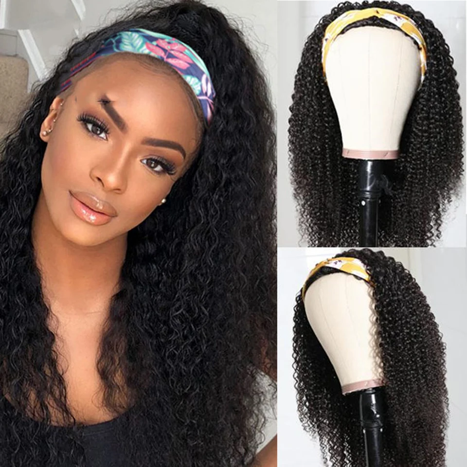 Кудрявые человеческие волосы парики для женщин бразильские черных 150% плотность