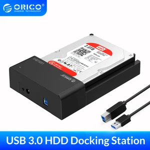 Док-станция ORICO для внешних жестких дисков, SATA к USB 3,0, 2,53,5 дюйма, поддержка UASP 18 ТБ