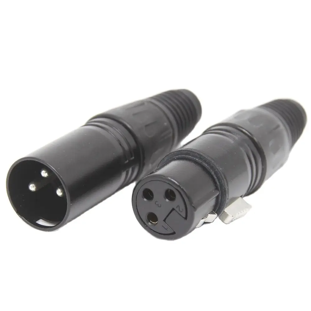 

XLR Connector 3Pin Female And Male Connector For Microphone Plug MIC Adapter 1Pair