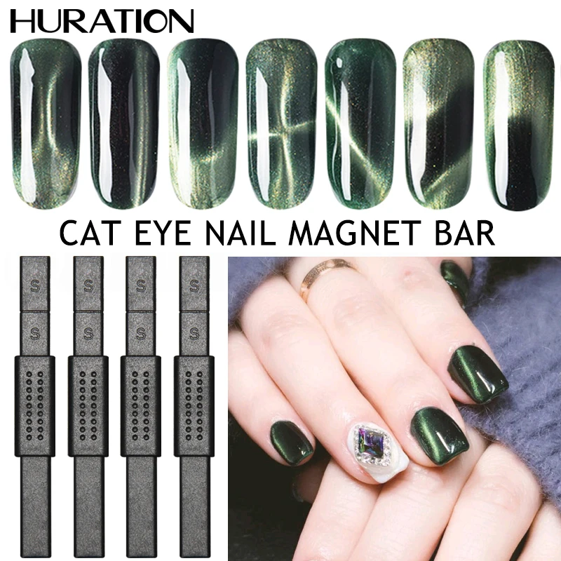 Huration Новый сильный магнитный стикер для ногтей 3D эффект кошачий глаз магнит УФ