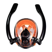 dedepu 2020 new diving respirator mask underwater anti fog full face wide view mirror with snorkeling ring and double tube