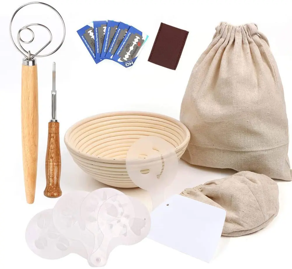 Корзина из ротанга KB Banneton стартовый набор для хлеба корзина инструменты выпечки