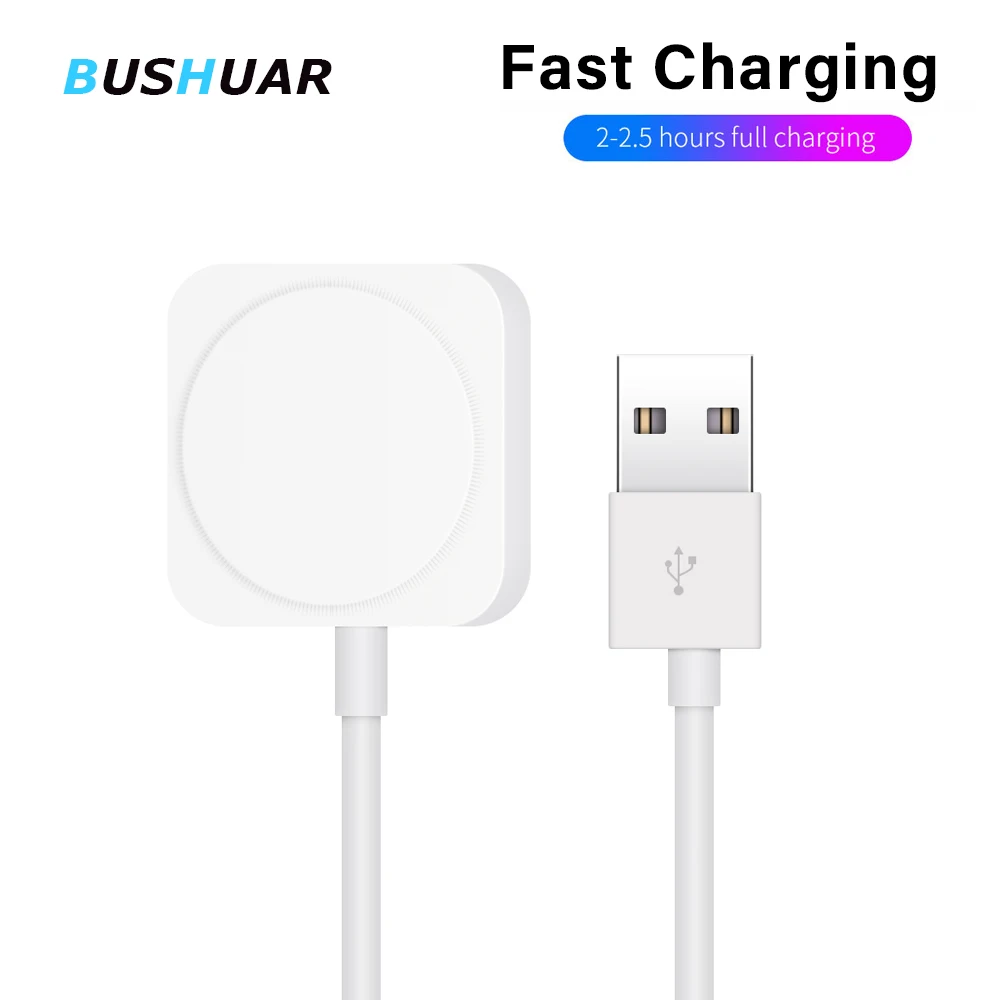2 в 1 Беспроводное зарядное устройство для Apple Watch Series 1 2 3 4 USB Магнитный зарядный кабель 3,3 футов/1 метр для iPhone X XR XS 8 8 Plus