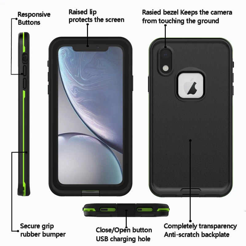Водонепроницаемый чехол для iphone 11 XR Xsmax XS защита от снега Пыленепроницаемый Чехол