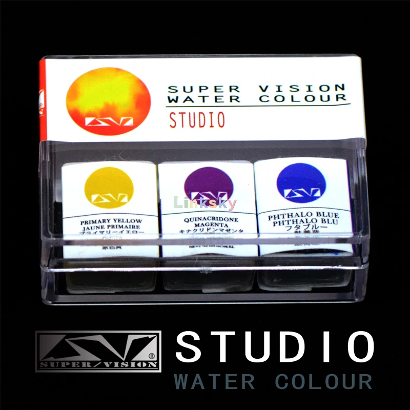 Супер видение трех основных Твердые акварельные краски искусственные цветы для