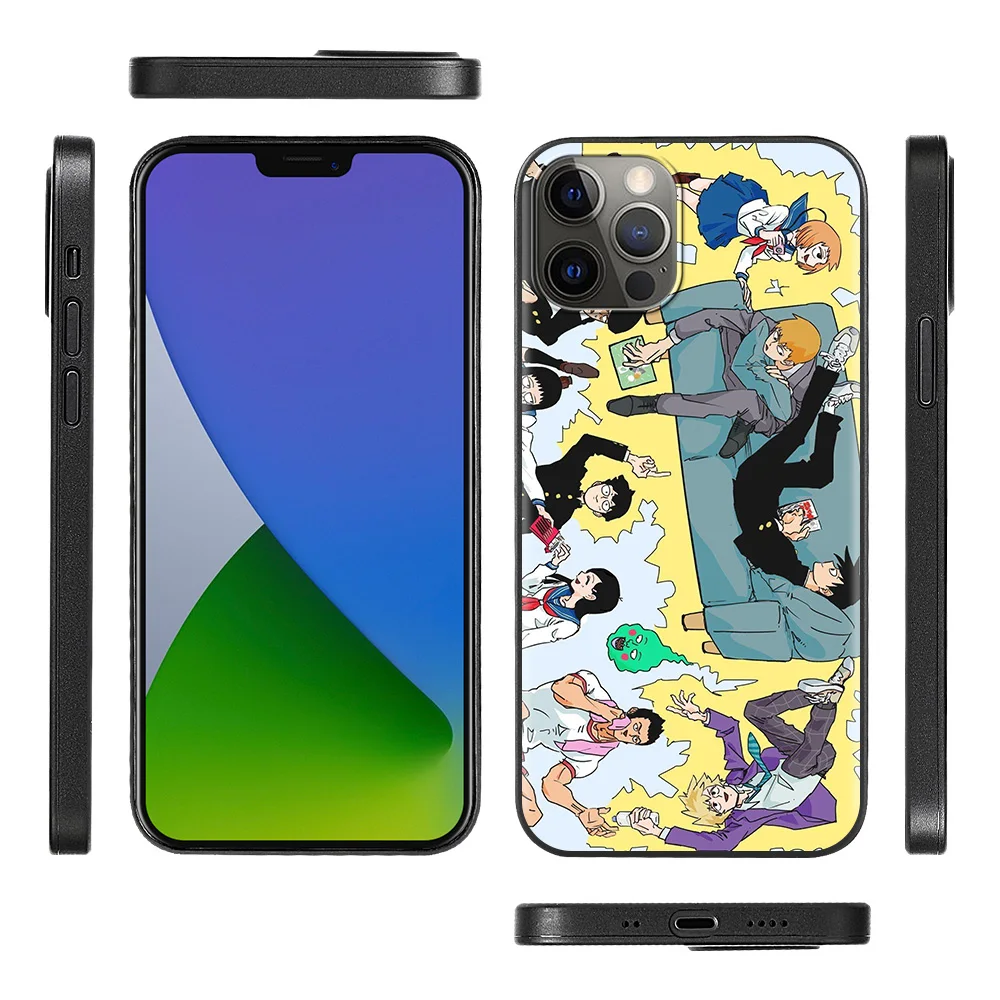 

Mob Psycho Phone Shell For iPhone 12 11 Pro Max XR XS X 7 8 Plus SE Cover Case Capa Guscio Fundas