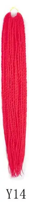 Qphair Ombre Сенегальские вьющиеся волосы крючком косы 24 дюйма 30 корней/упаковка синтетические плетеные волосы для женщин черные кроличьи волосы - Цвет: y14