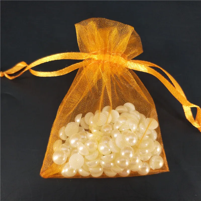 50Pcs Organza Gift Bags Sheer Gauze Element Bag Jewelry Packing Drawable Wedding Decor 5Z | Дом и сад