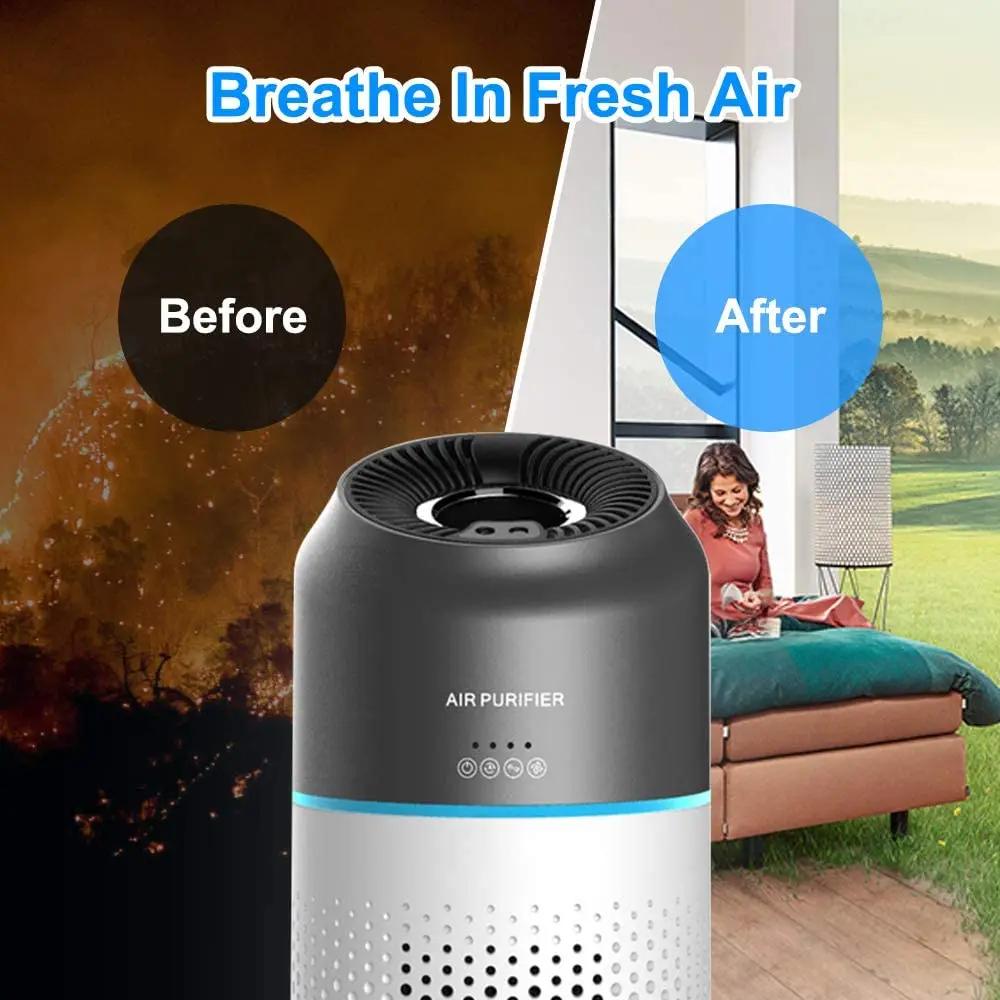 

Gesture Sensing Portable Air Purifier USB Air Cleaner Purification Activated Carbon Filter Purificador 3 Modes For Car Home