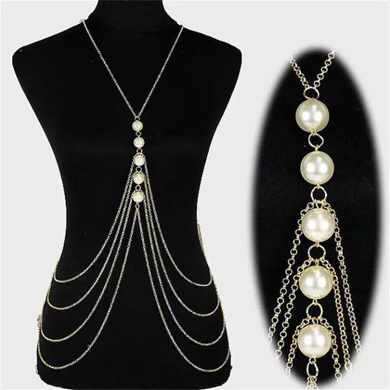 

Simple Style Beach/Party Necklace with Belly Body Chain Fashion Sexy Copper Sequins Body Jewelry for Women Summer Accessories