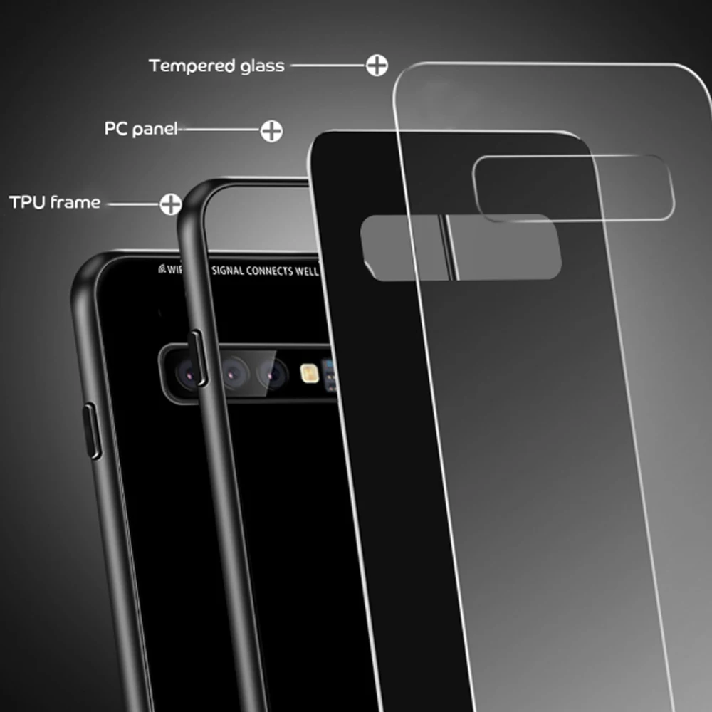 The Application for IPhone11pro Max Solid Color Glass Mobile Phone Shell iphone 7/8plus Simple Trendy XR Is Still 6S 7Plus | Мобильные