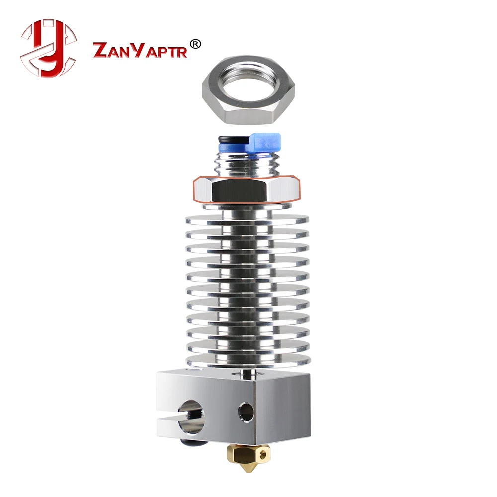 

Хотенд Voron V6 0 / E3D для E3D V6 Hotend с дистанционным или коротким радиусом действия 1,75 мм для подачи 3D-принтера, титановый экструдер