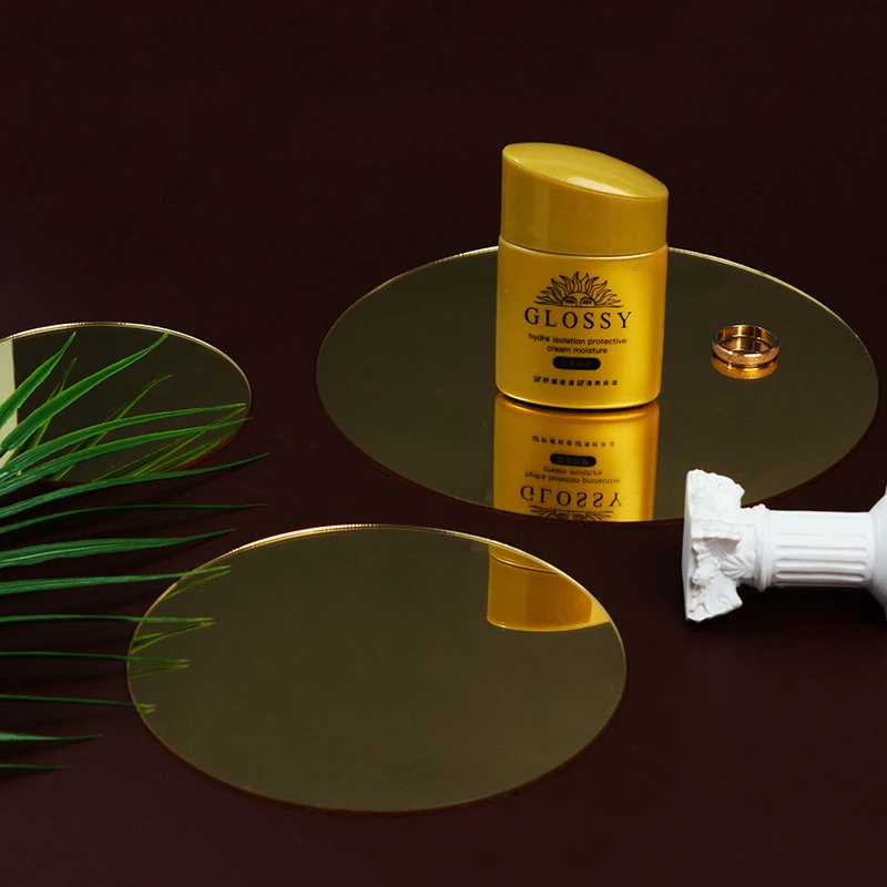 Золотая акриловая зеркальная фотография инвертированное изображение