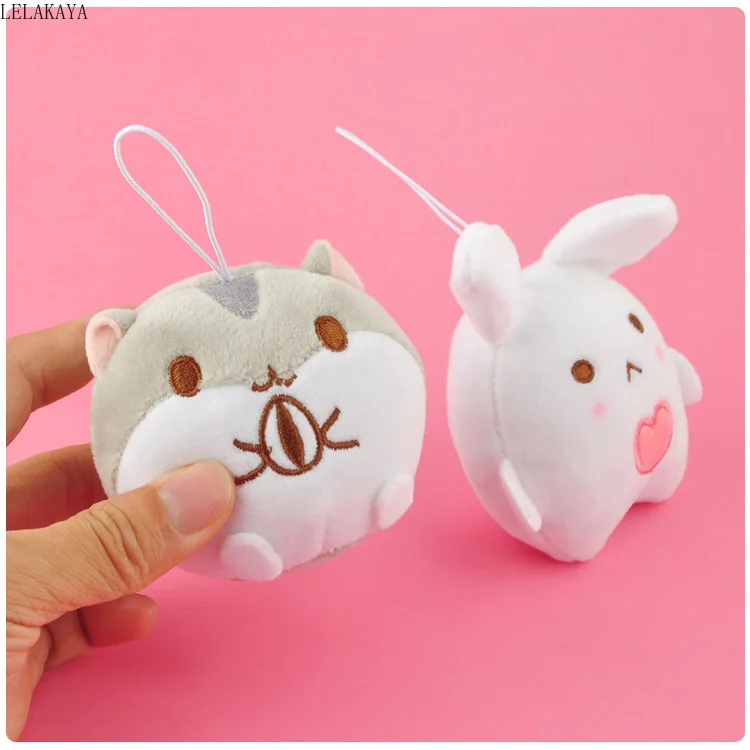 Милые животные хомяк кролик плюшевые игрушки Кукла Kawaii сумка Украшение автомобиля брелок держатель подарок мини мягкий брелок Подвески