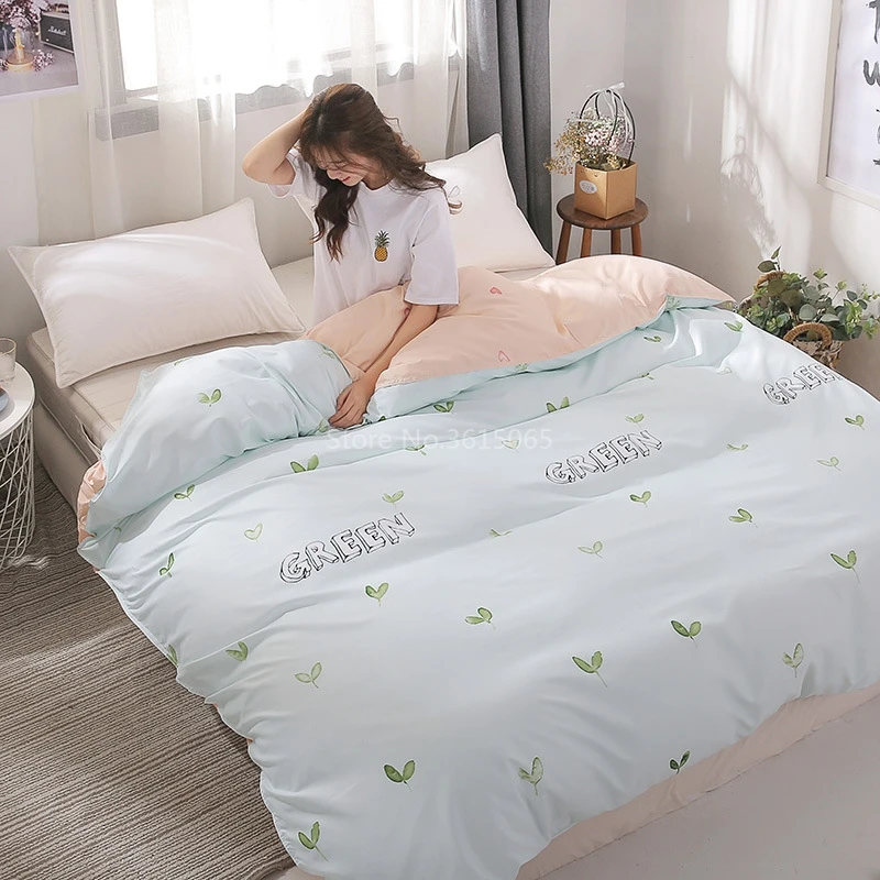 Пододеяльник с принтом фламинго пододеяльник в клетку и полоску хлопковое