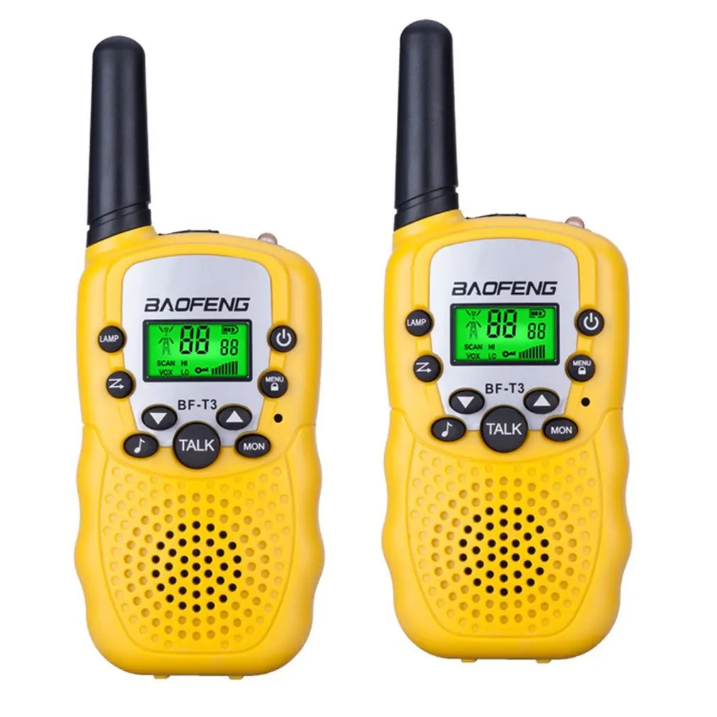 

2PCS Mini Children'S Walkie Talkie 1KM Range Handheld Walkie Talkie 2 Way Radios with Flashlight and LCD Screen Interphone Gift