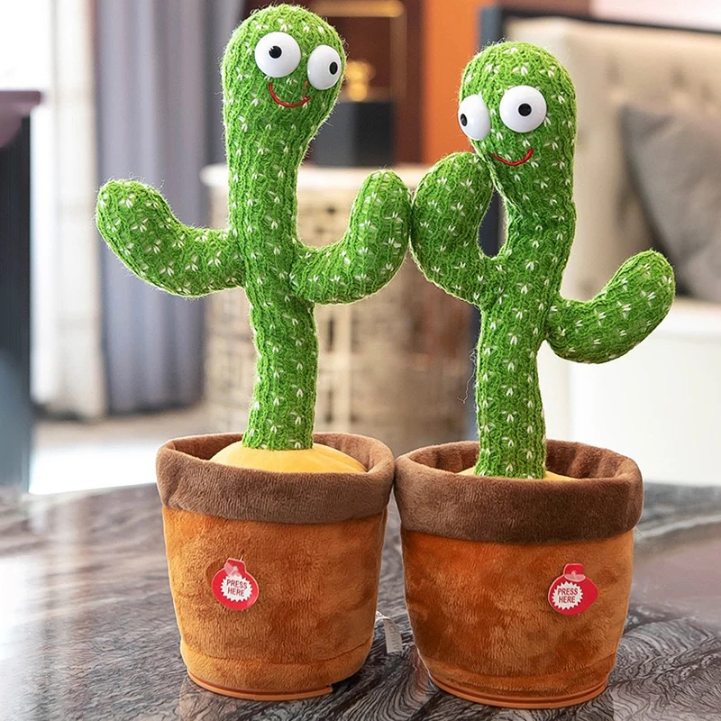

Plush Dancing Cactus Toy Ornaments Electronic Dance with Song Light Recording Children Education Supplies Study Room Home Decor
