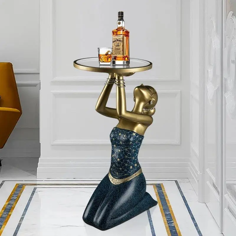 Nordic Современное украшение для дома статуя смоляной фигурка девушки лоток