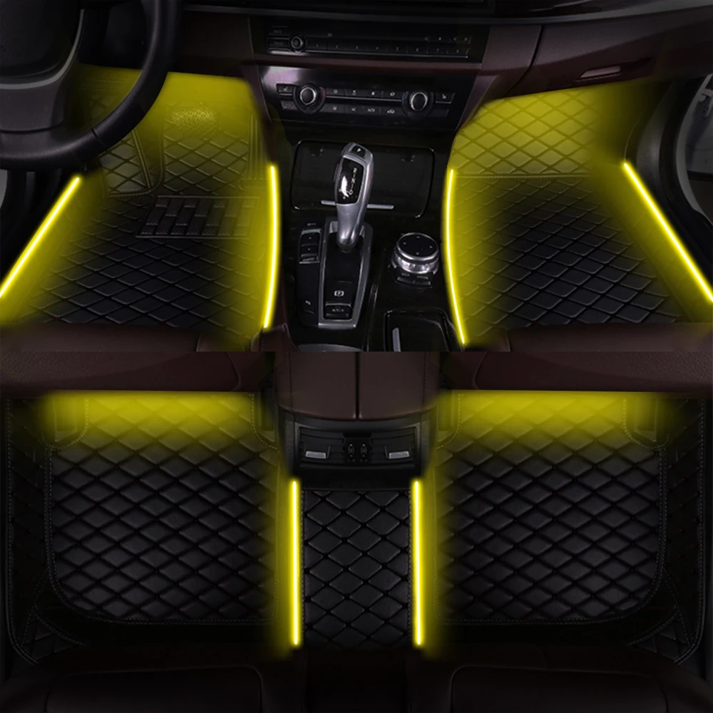 

For Citroen C3 2015-2019 Car Floor Mats Carpet Lights Led Decorative Interior Lights Kit Car Accessories