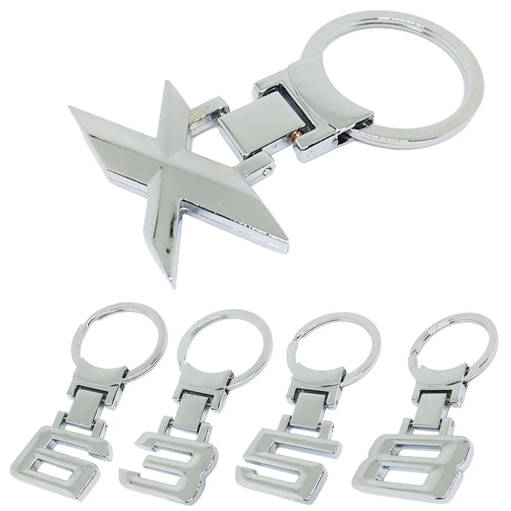 Fit for BMW 1 3 5 6 7 8 X Series Car Logo Alloy Key Chain Keyring Key Holder Ring Universal Car Accessories