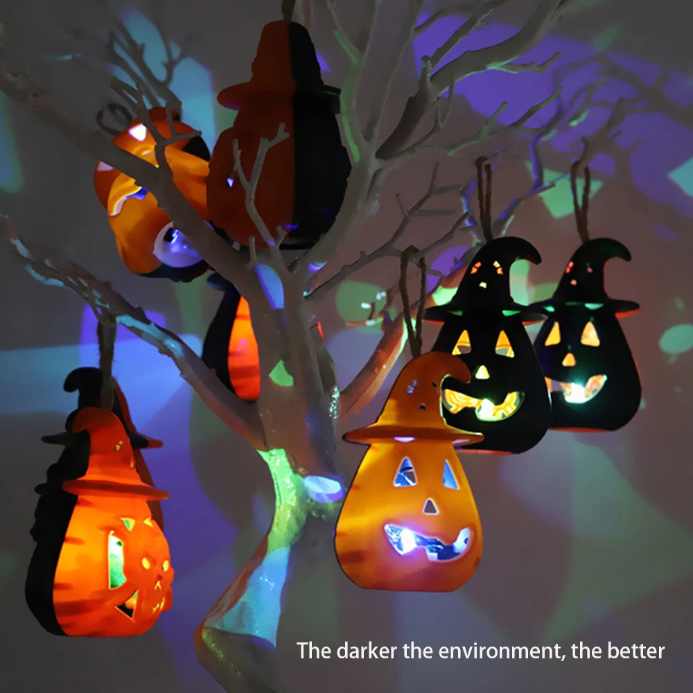 Светодиодный лампа-фонарик в виде тыквы призрака Хэллоуина страшный подвесной