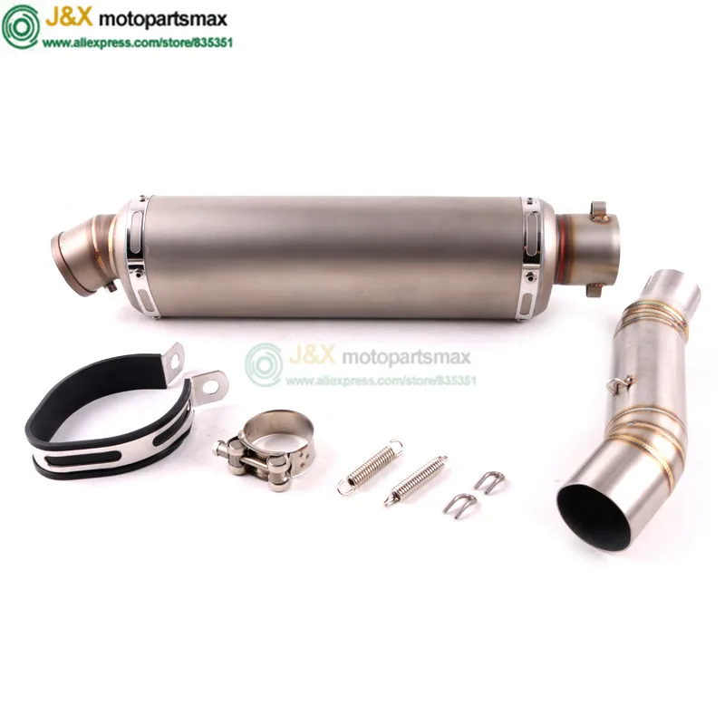 

CBR300R Motorcycle Exhaust CONTACT middle link pipe + muffler slip on for HONDA CBR300 CBR300RR