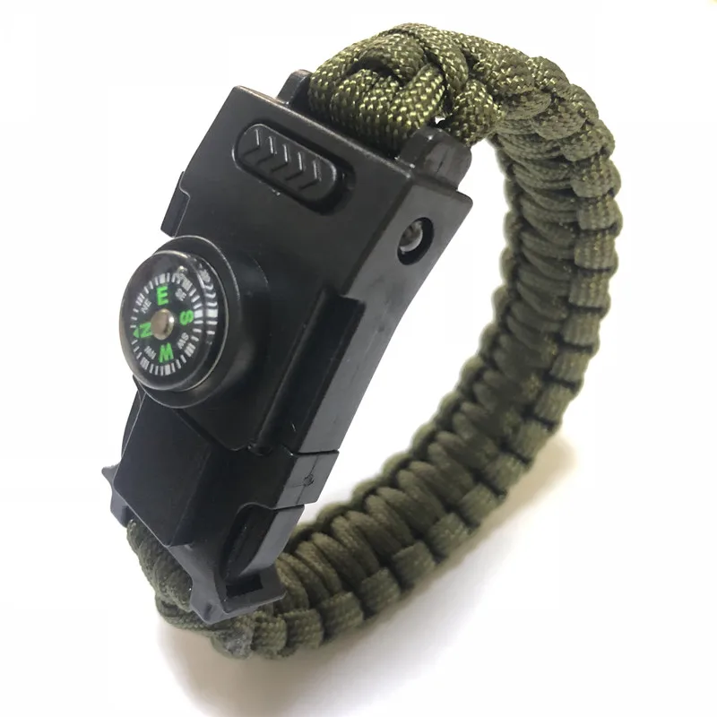 Светодиодные фонари Paracord 550 4 мм браслет многофункциональный парашютный шнур треккинг Пешие прогулки аварийный набор выживания браслет часы веревка