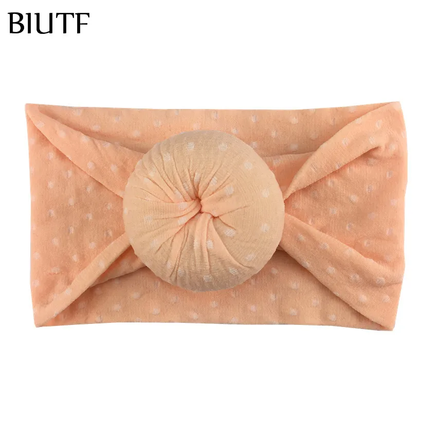 1 шт./лот новинка Широкая мягкая эластичная нейлоновая повязка в горошек на