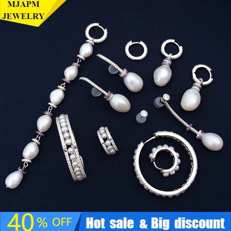 

Женские серьги из серебра 2021 пробы, с натуральным жемчугом