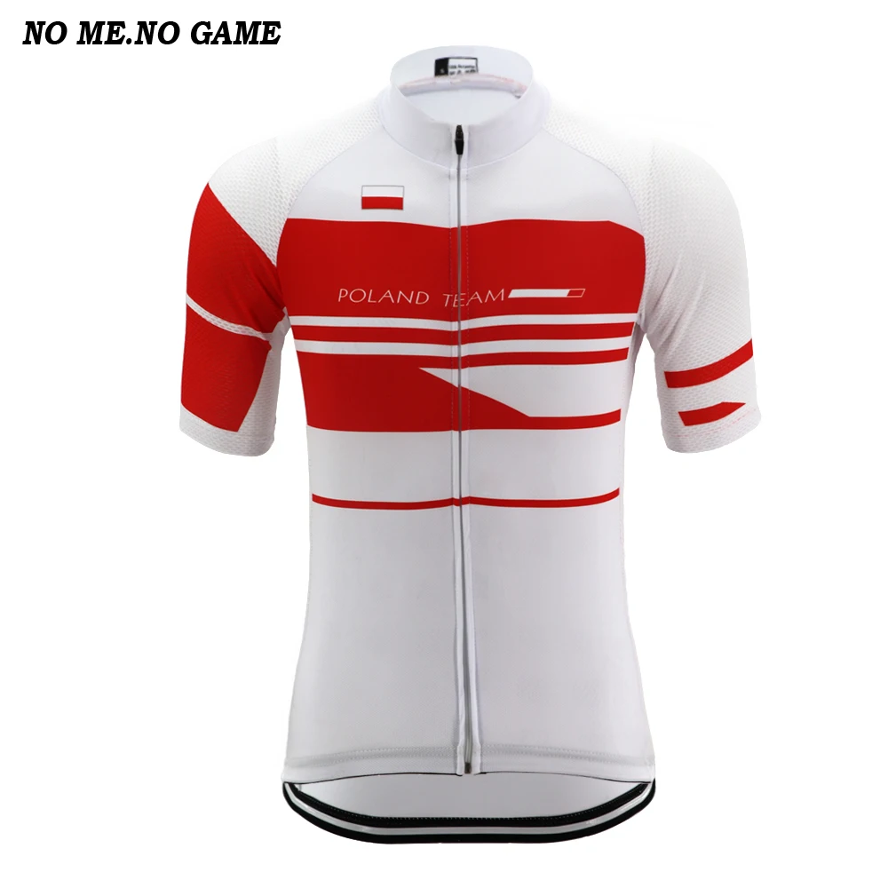 Poland team men's white pro cycling jersey road bicycle racing clothes mtb bike Jersey summer clothing NO ME GAME | Спорт и