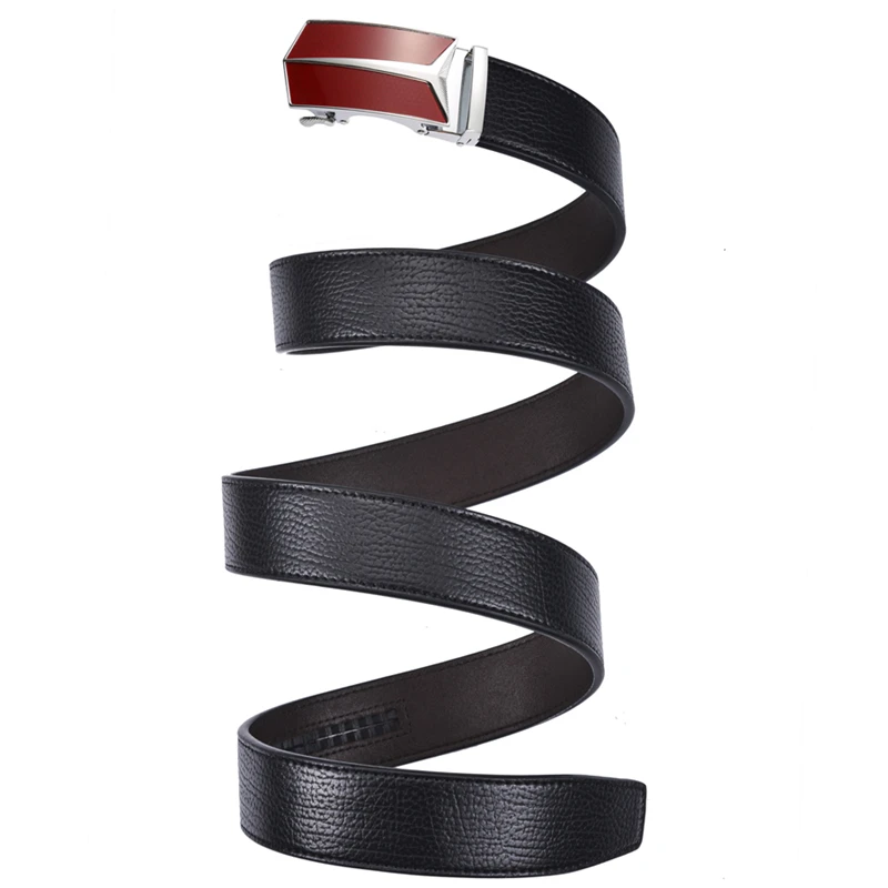 

2020 Mens Belts Luxury Genuine Leather Belt Fashion Brand Mens Dress Belts Black Brown Ceinture Homme Luxe Automatic Buckle B129