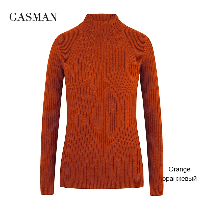 Женская водолазка GASMAN 2020 облегающие осенние пуловеры вязаные тонкие Женский