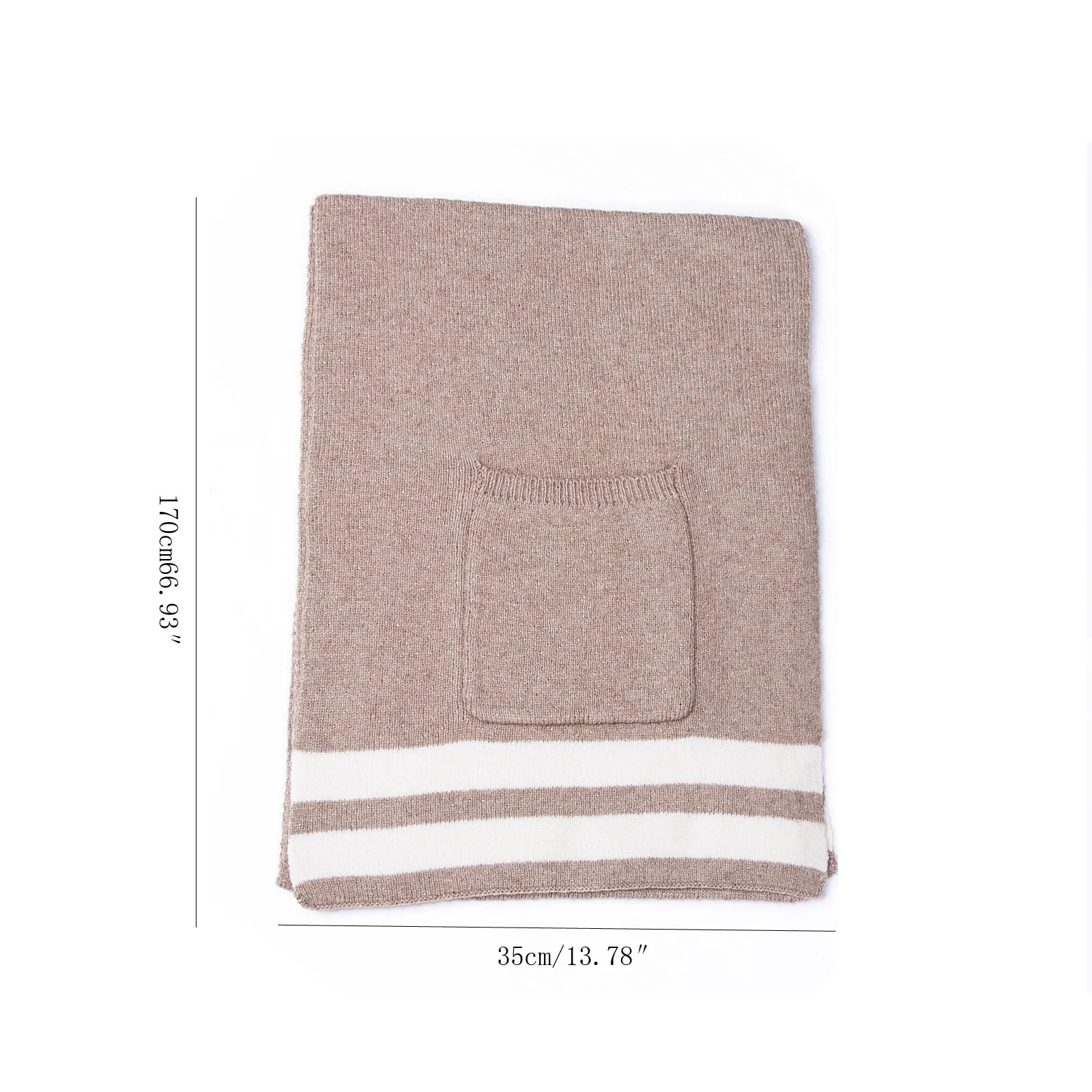 

Hot Women Fashion Warm Knitted Wool Scarf Shawl Softs Ladies Casual Core-spun Pure Color Pocket Scarf Gifts echarpe femme