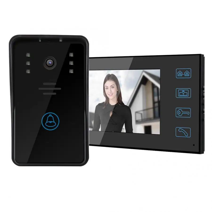 7 дюймовый водонепроницаемый Сенсорный дверной звонок с функцией ночного