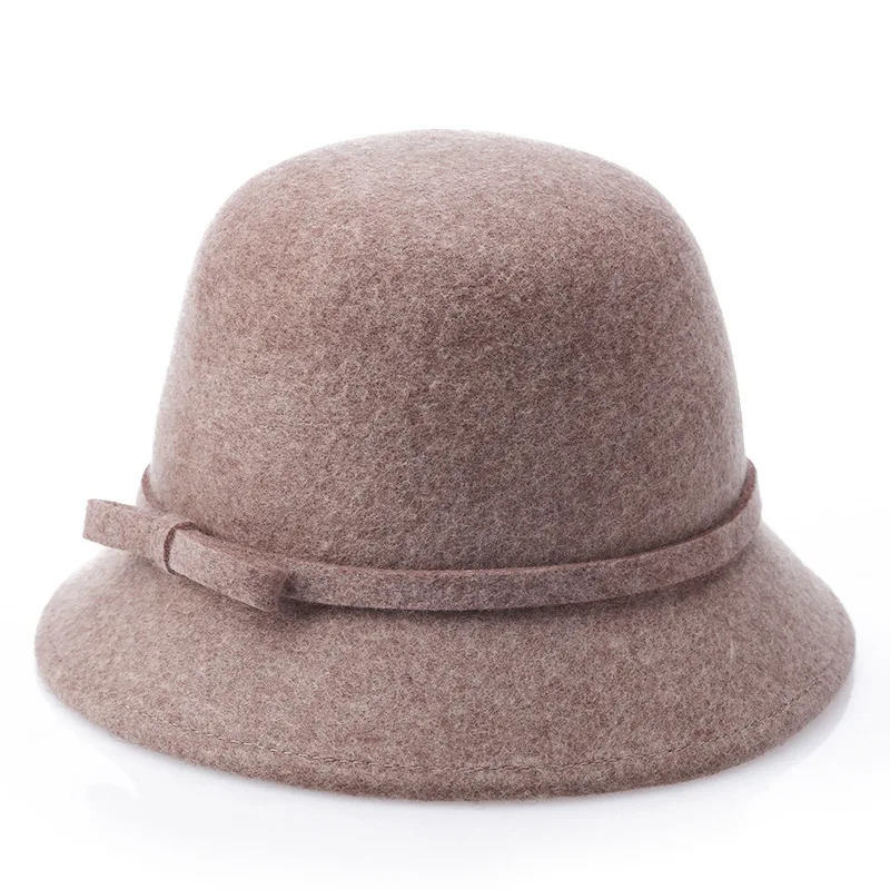 

Felt Hat Ladies Fall/Winter 2020 Woolen Hat Outdoor Pure Wool Basin Hat Millinery Factory Direct