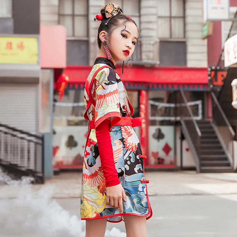 Детские танцевальные костюмы в стиле хип-хоп одежда для джазовых танцев