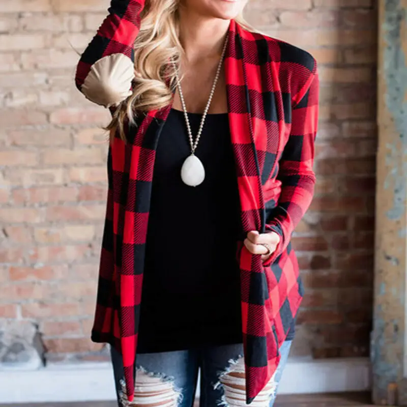 

Новая модная женская фланелевая клетчатая рубашка с длинным рукавом, Свободный Повседневный Кардиган, блузка, куртка, женские осенние Топы,...