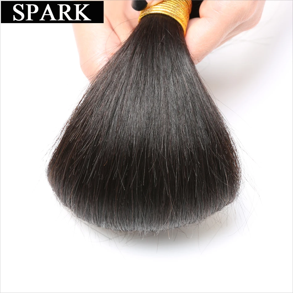 Бразильские прямые человеческие волосы для наращивания Spark 1B натуральный черный