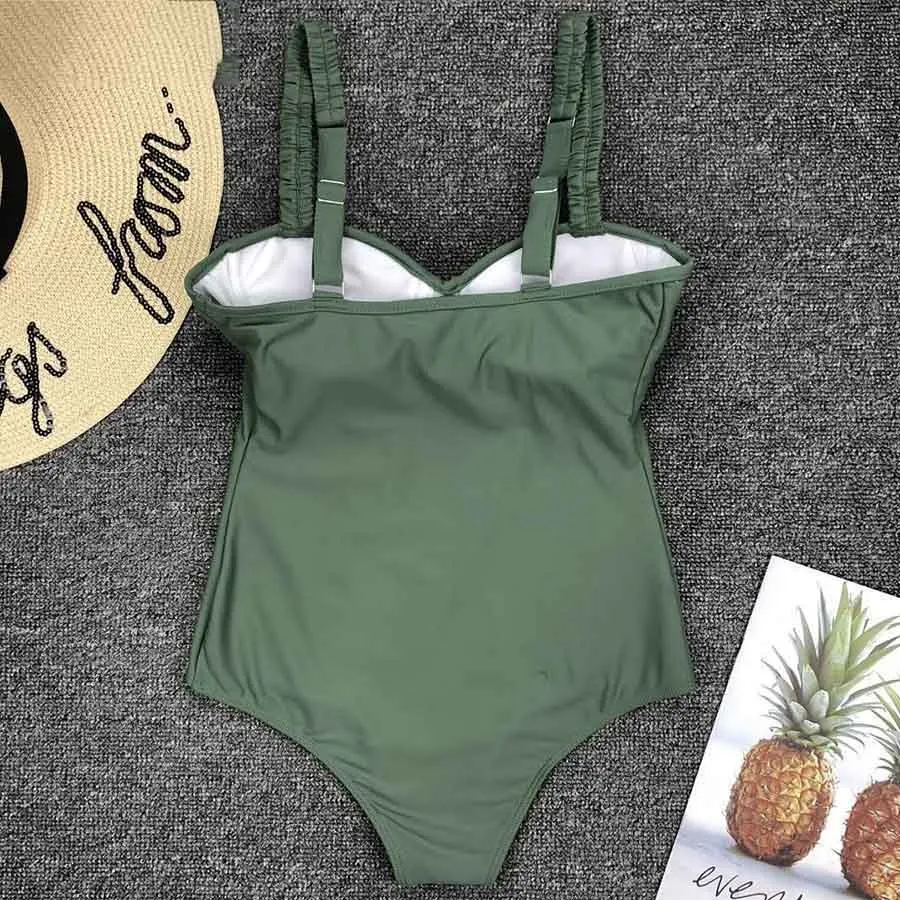 Женский слитный купальник с чашками пуш ап|Комбинезоны| |